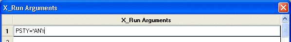 X_Run Arguments