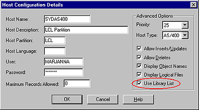 Host Configuration Details