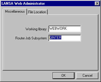 LANSA for the Web Administrator