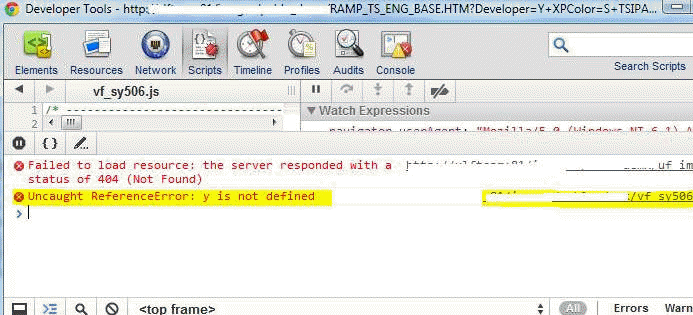 Chrome Error Console