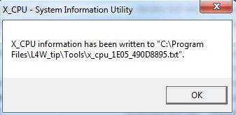 X_CPU System Information Utility