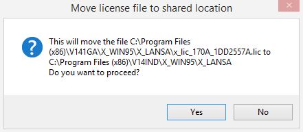 Move license file to shared location
