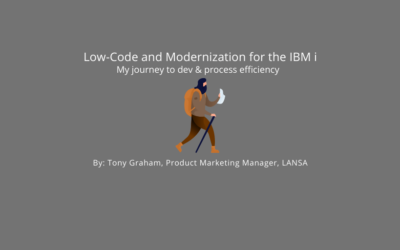 Low-Code & Modernization for the IBM i – My journey to dev & process efficiency