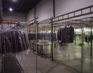 DSI's Garment On Hanger facilities include miles of storage rack capacity and specialized pressing, refurbishing, quality control and ticketing services.
