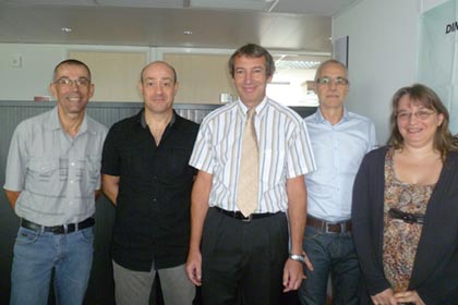 The IT development team at Groupama Assurance Crédit - Left to right: François Beau, Jean-Paul Arnould, Jean-Luc Even, Yves Arnaud, Nathalie Laloux