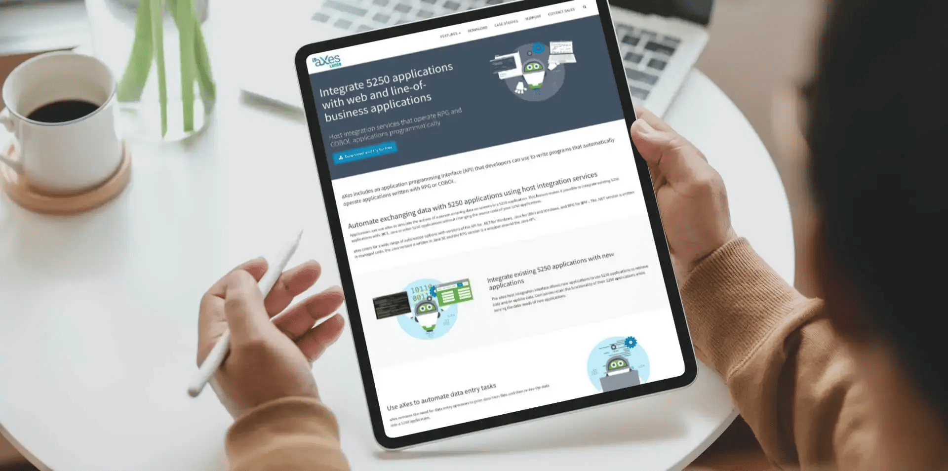 aXes on a tablet for IBM i security with LANSA
