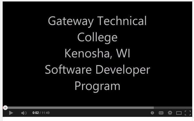 Gateway Technical College Software Developer Program Video