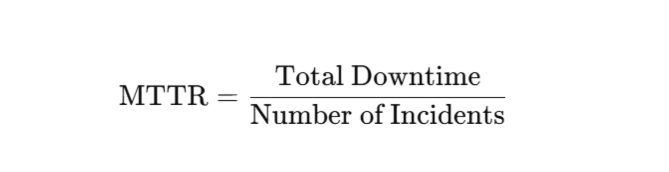MTTR formula